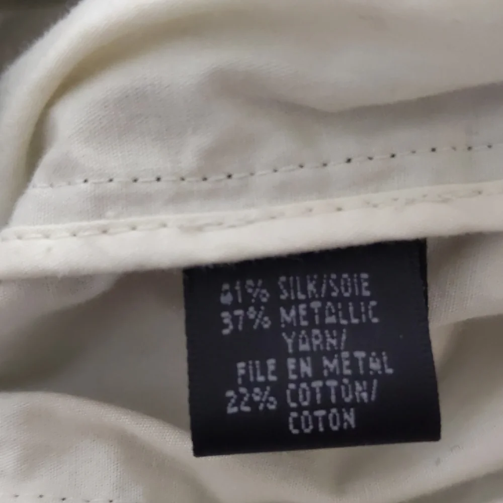 Lafayette 148 NY Unique Gray Blazer Silk & Metallic Yarn Sz 10 Xtra Long Sleeve - Picture 9 of 10